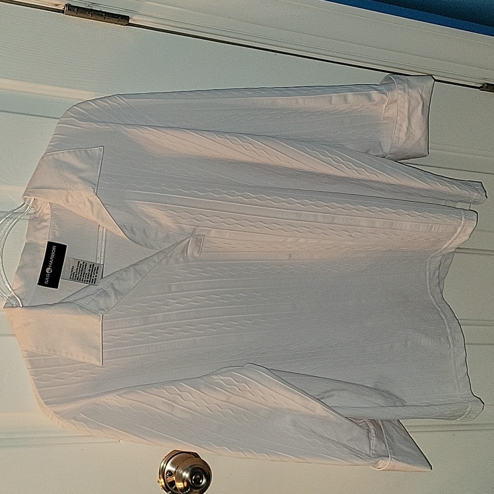 Sag Harbour White Textured Top XL